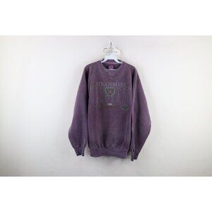 Vintage Steamboat Graphic Purple Sweatshirt